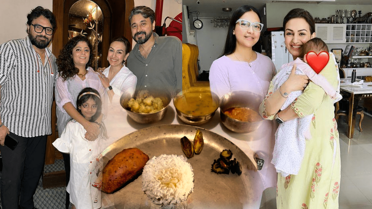 Ate Uchche-potal fried, artist Akriti Kakkar overwhelmed with Bengali food at Subhashree Ganguly's house!