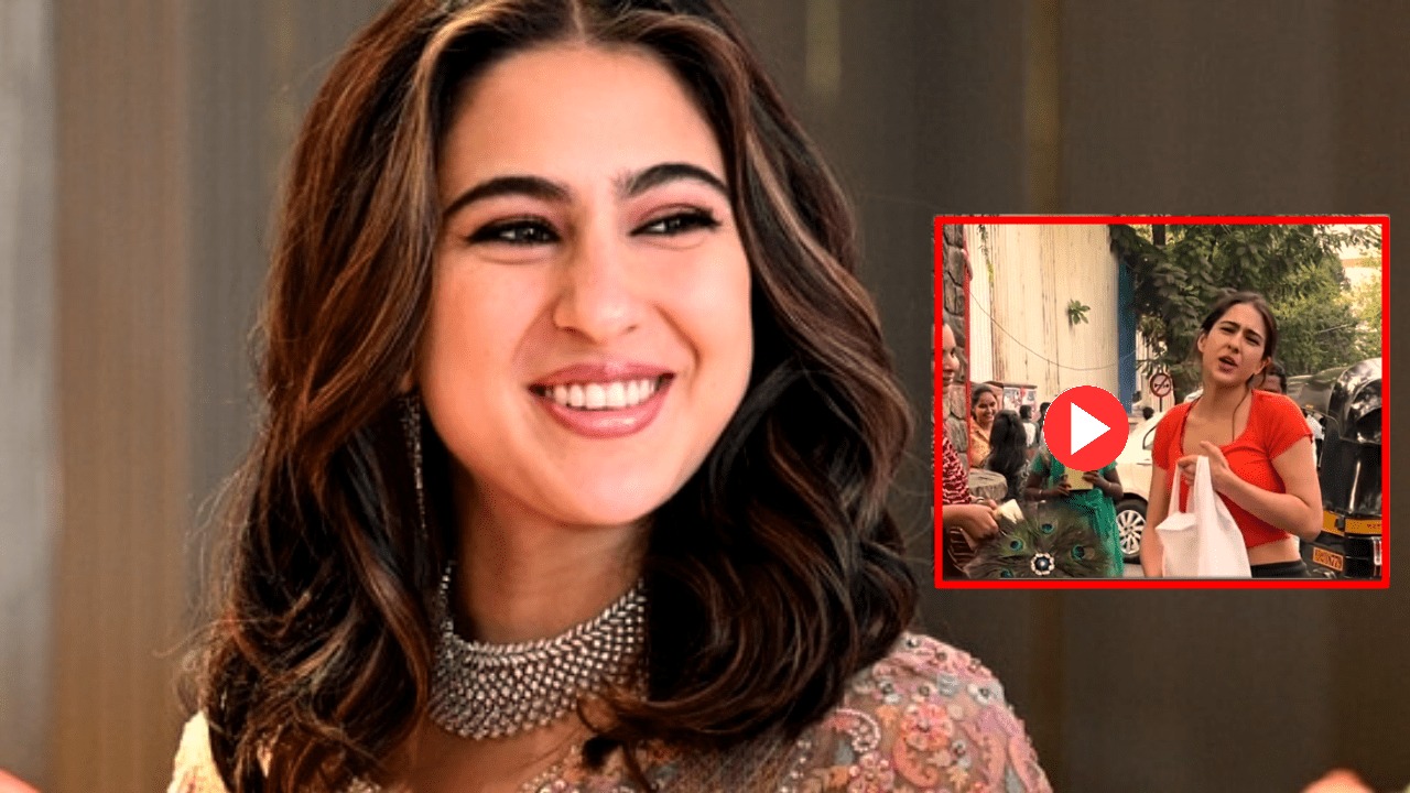 Sara Ali Khan was distributing food to the needy after completing the puja