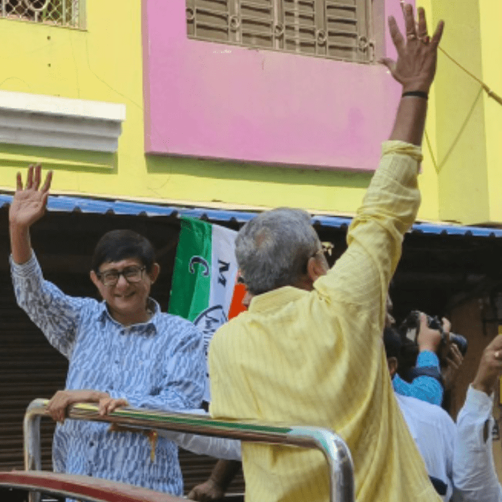 Mallick Mallick with Kalyan Banerjee in Uttarpara janosanjog Yatra