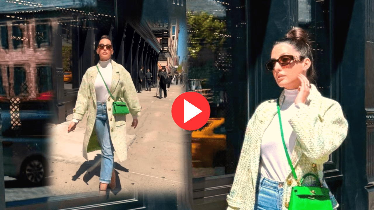 Nora Fatehi posed on the streets of New York