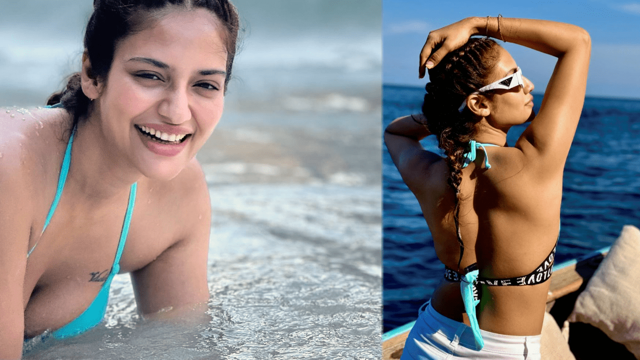 Nusrat Jahan in blue bikini, 'bold' look in the water