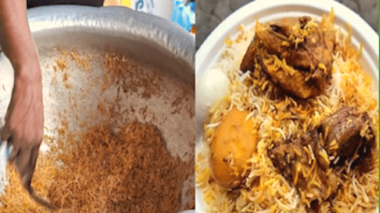 Why is the handle banged while removing the biryani from the pot? know the answer