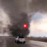 The truck blew up! Everyone was shocked to see the power of the tornado in Nebraska, America