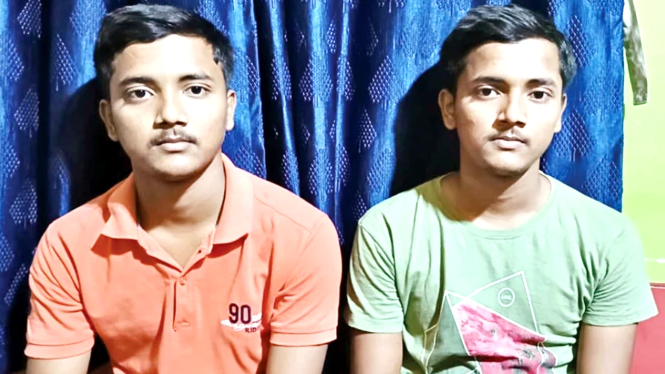 'Double success' twin brothers get same marks in Madhyamik