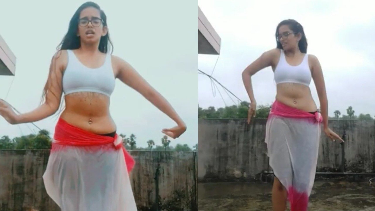 'Tip Barsa Pani' song's bold dance, viral dance steps of the young lady