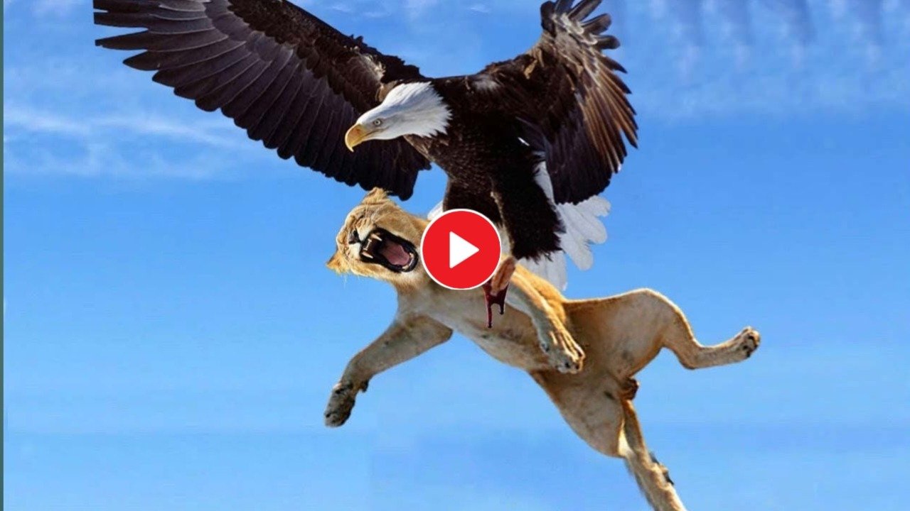 Viral Video Eagle vs Lion! Who will win?