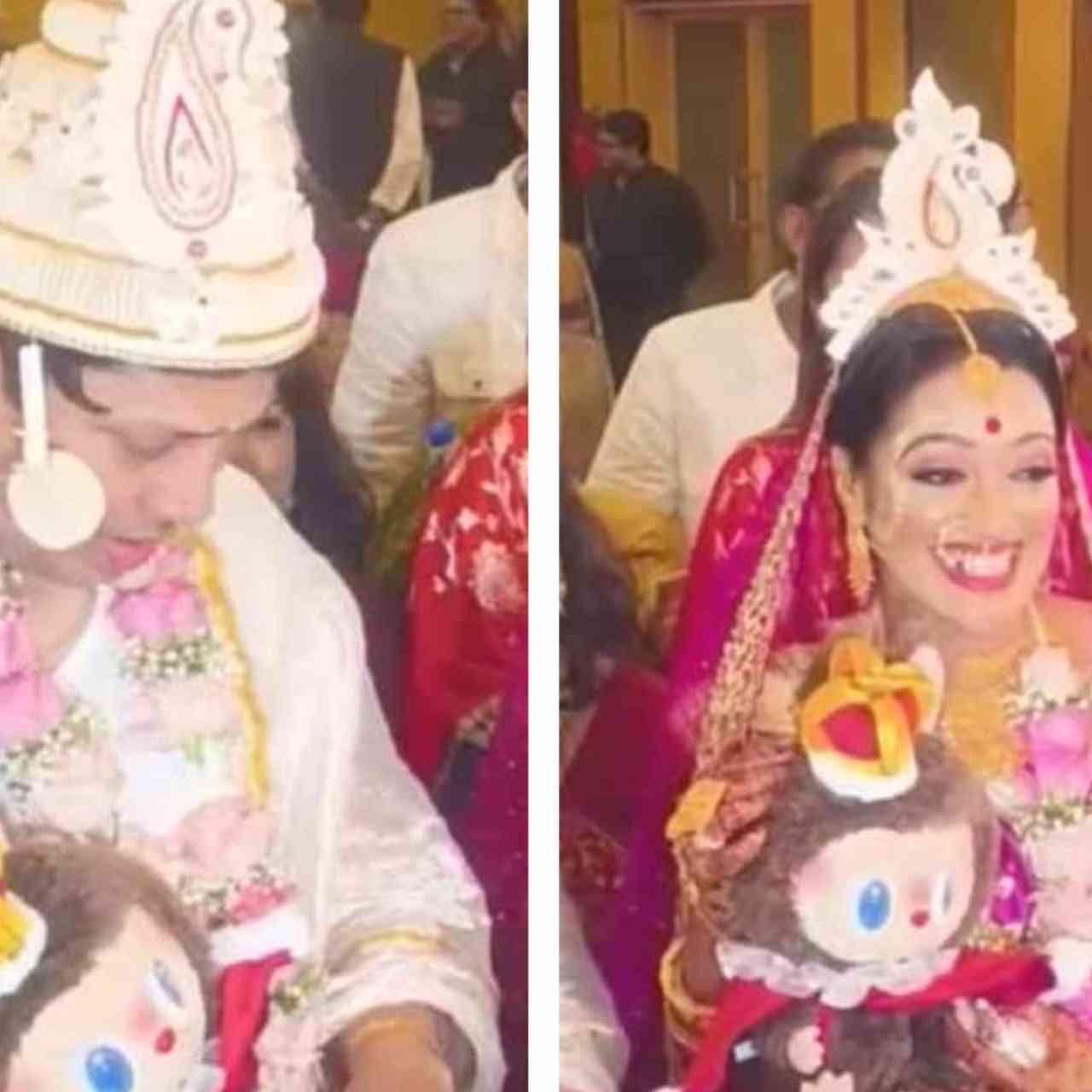 মৌবনী সরকারের বিয়েতে স্বামী সৌম্য রায় দিলেন অভিনব উপহার—লাবুবু ডলের ভিতরে লুকোনো হিরের আংটি