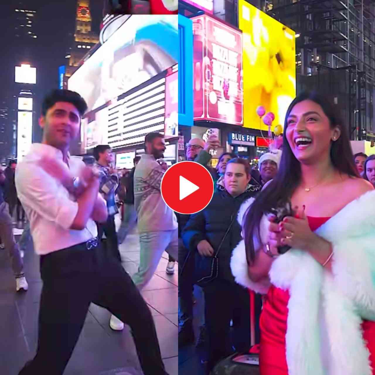 Viral video : টাইমস স্কোয়্যারে শাহরুখের গানে নাচে প্রপোজ! প্রেমিকের অভিনব সারপ্রাইজে আবেগে ভেসে গেলেন তরুণী