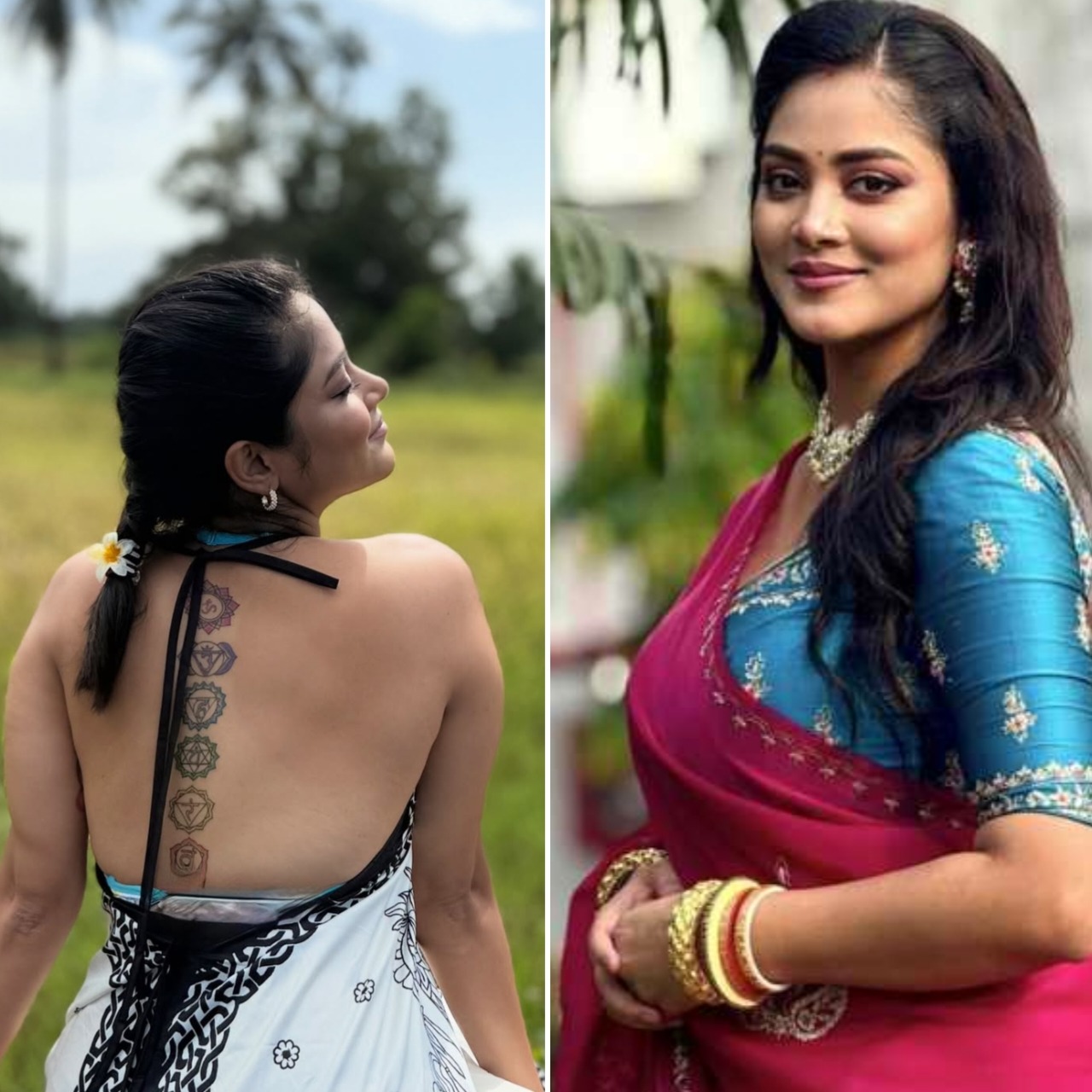 খোলা পিঠে স্পষ্ট দেখা যাচ্ছে ‘ট্যাটু’, ছোটপর্দার সুধার রূপ দেখে মুগ্ধ দর্শক