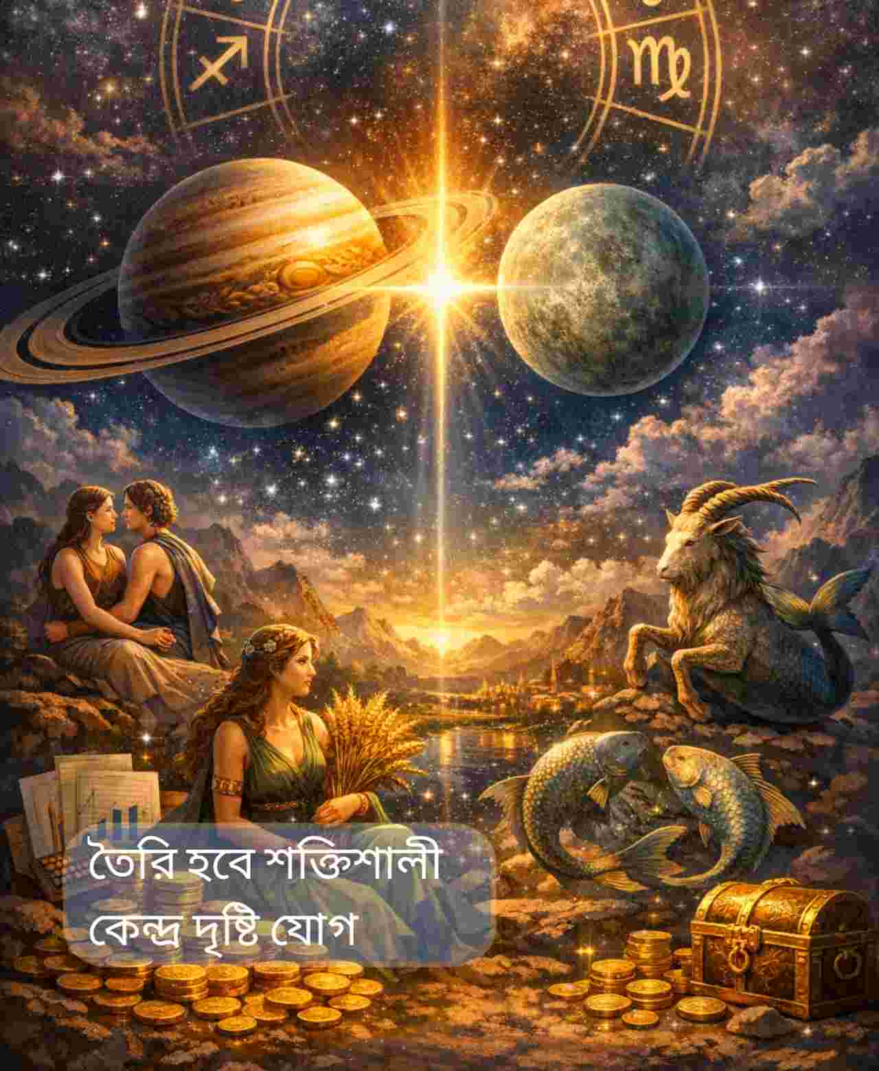 শনি–বুধ কেন্দ্র দৃষ্টি যোগে বদলাবে ভাগ্য: ৪ রাশির জীবনে আসছে আর্থিক উন্নতি