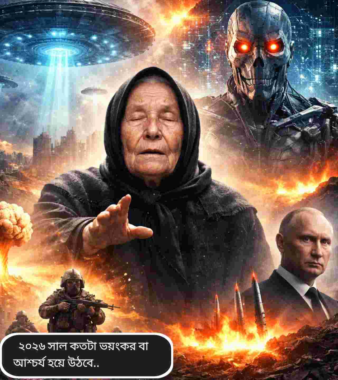 বাবা ভাঙ্গার ২০২৬ ভবিষ্যদ্বাণী: যুদ্ধ, এলিয়েন ও এআই বিপদের ছায়ায় মানবসভ্যতা?