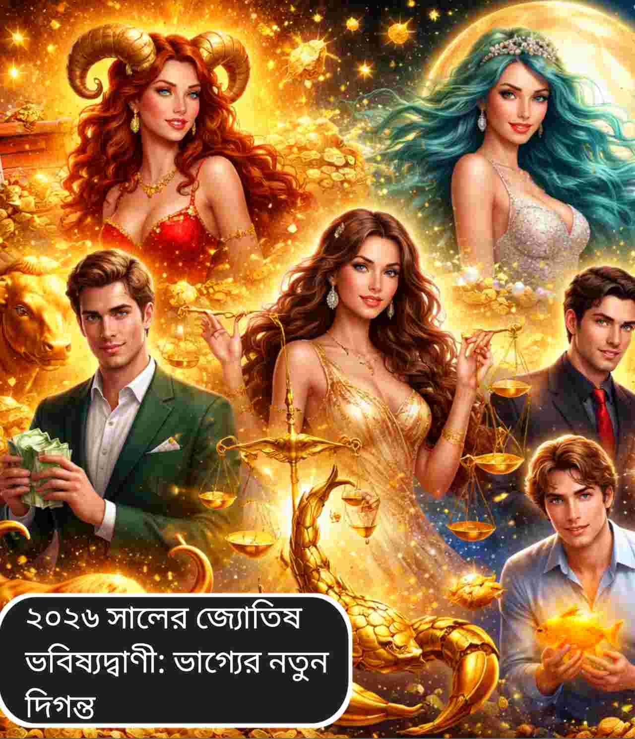 ২০২৬: গ্রহের কৃপায় ‘গোল্ডেন ইয়ার’, ভাগ্য খুলবে ৬ রাশির