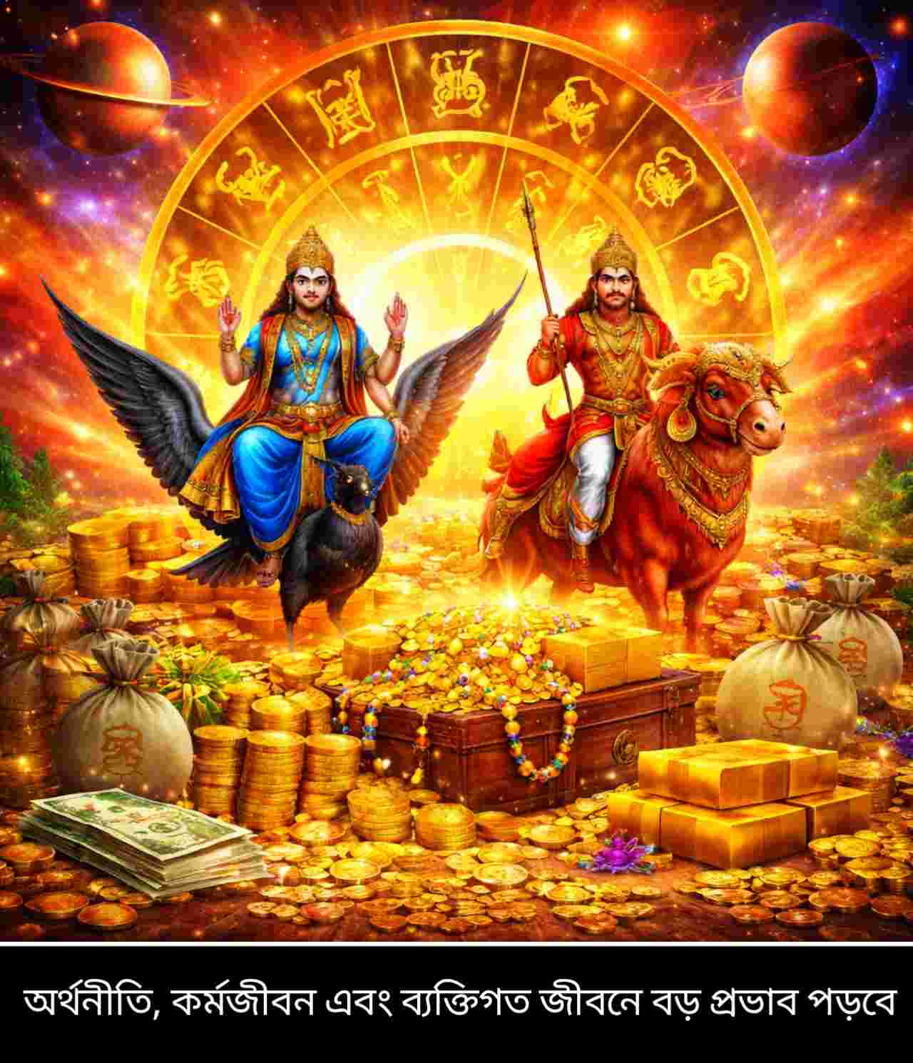 Money Rashifal 2026: শনি–মঙ্গলের যুগলে বদলাবে ভাগ্য, কোন রাশির কপালে অর্থ আর সাফল্য?