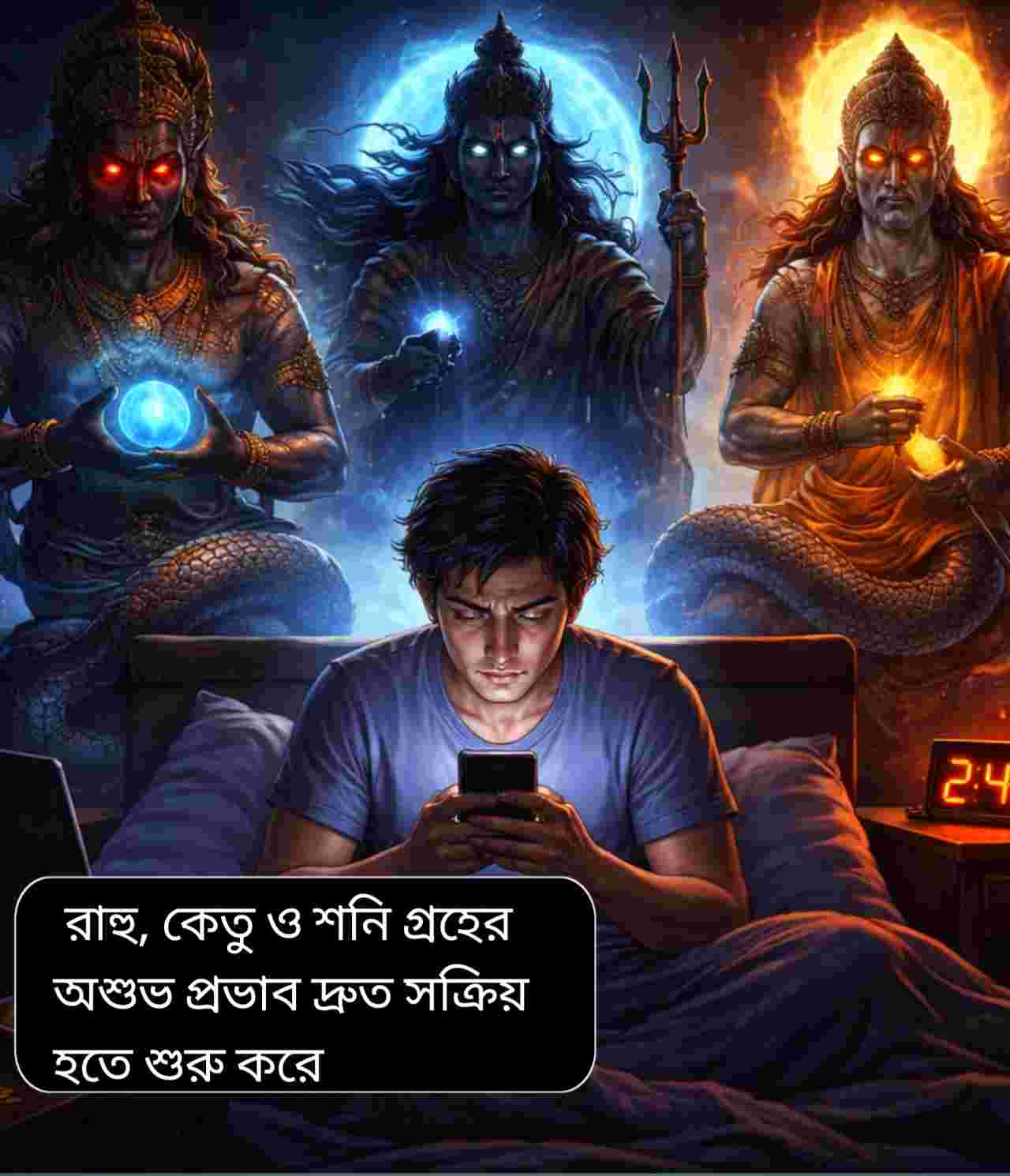 রাত জাগার অভ্যাসে ঘুম উধাও? রাহু–কেতু–শনির রোষে বাড়ছে অনিদ্রা
