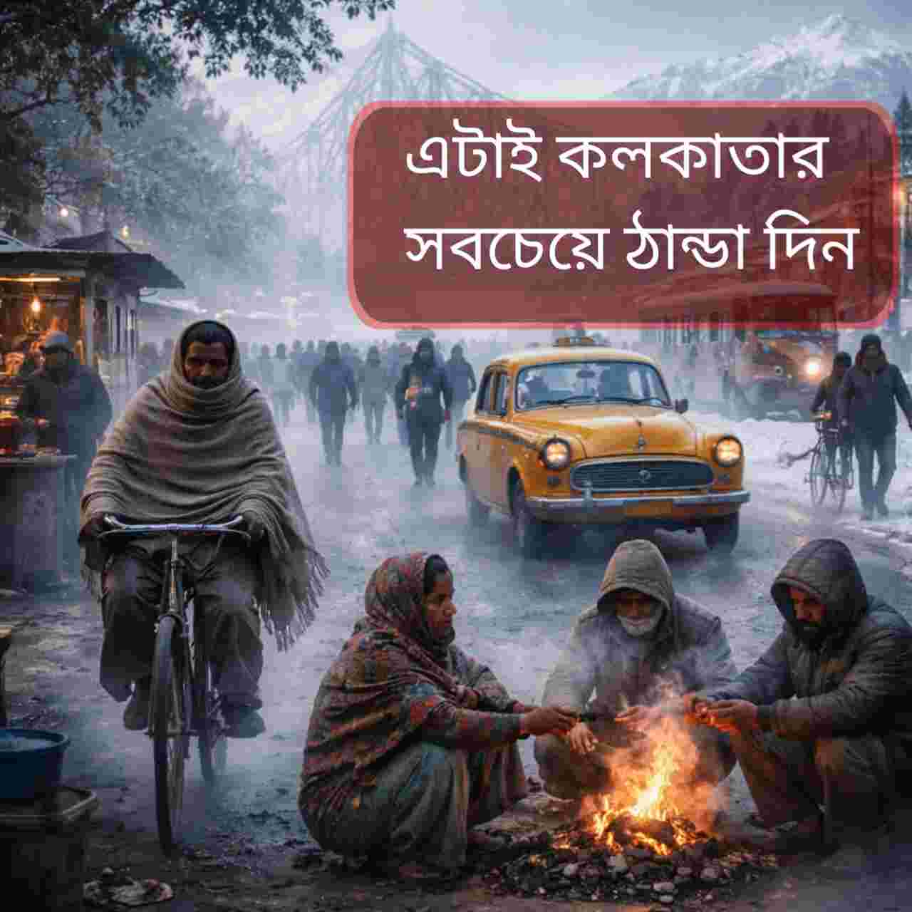 বাংলায় শীতের তাণ্ডব: কলকাতায় ১৩ বছরের রেকর্ড ভাঙল পারদ, জেলায় জেলায় হাড়কাঁপানো ঠান্ডা
