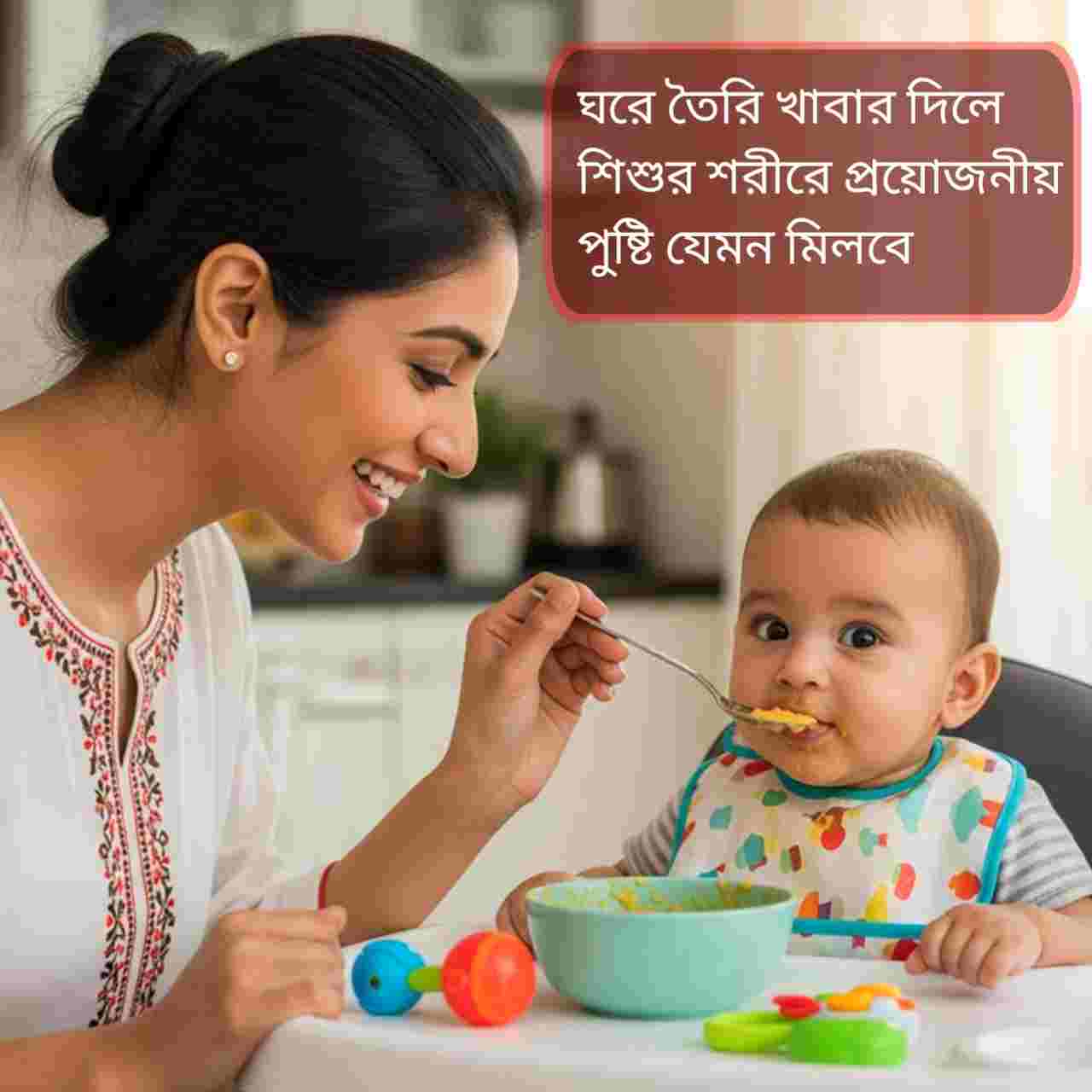 বাজারচলতি বেবিফুড নয়, শিশুর স্বাস্থ্যের জন্য ভরসা রাখুন ঘরোয়া খাবারে