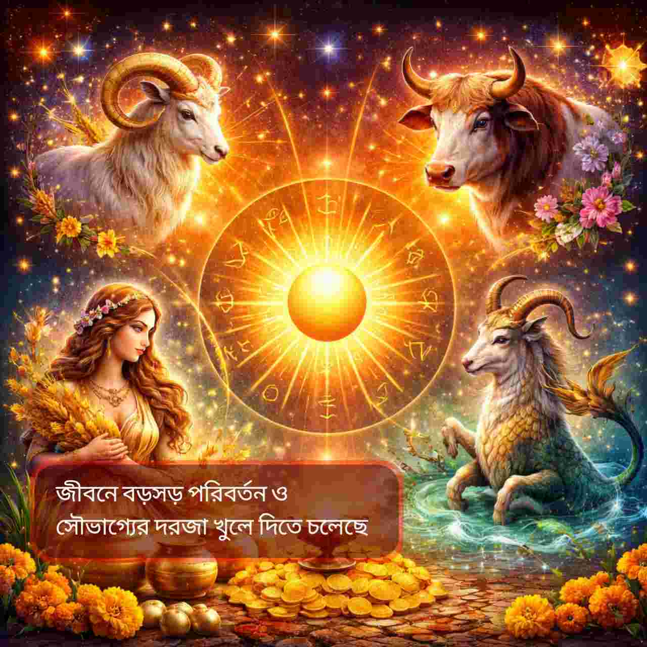 সূর্যের গোচরে শক্তিশালী নবপঞ্চম রাজযোগ, মকর সংক্রান্তিতে ভাগ্য ফিরবে ৪ রাশির