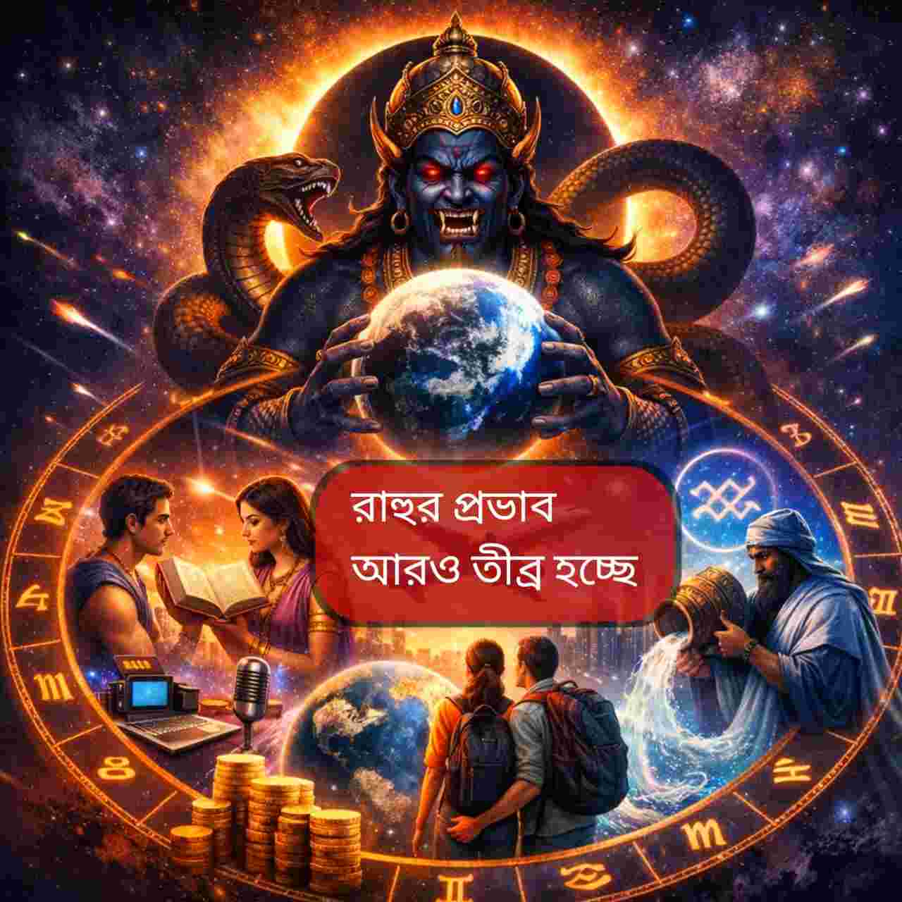 রাহুর যুব দশা শুরু: ১৫ এপ্রিল ২০২৬ পর্যন্ত তিন রাশির জীবনে চলবে সোনালি সময়
