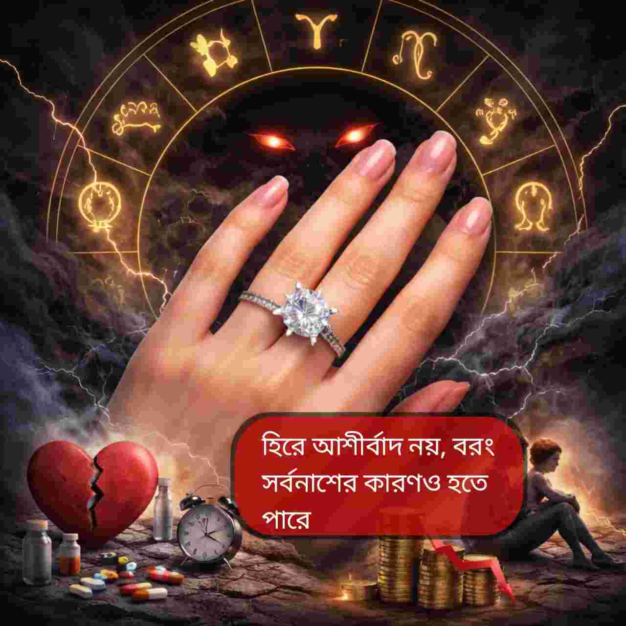 ডায়মন্ড রিংয়ের ভয়ংকর দিক: সব রাশির জন্য নয় দামী হিরে