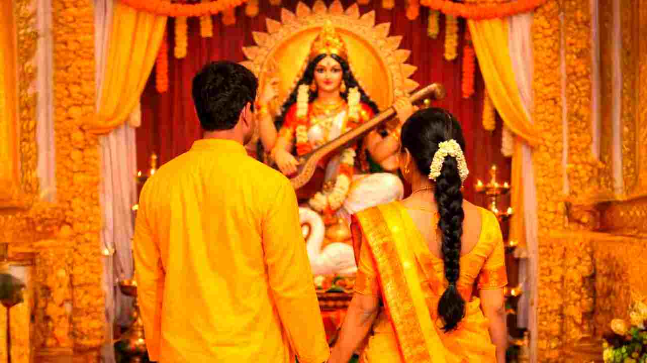 সরস্বতী পুজোয় প্রেম, রঙ আর রাশিফলের মেলবন্ধন