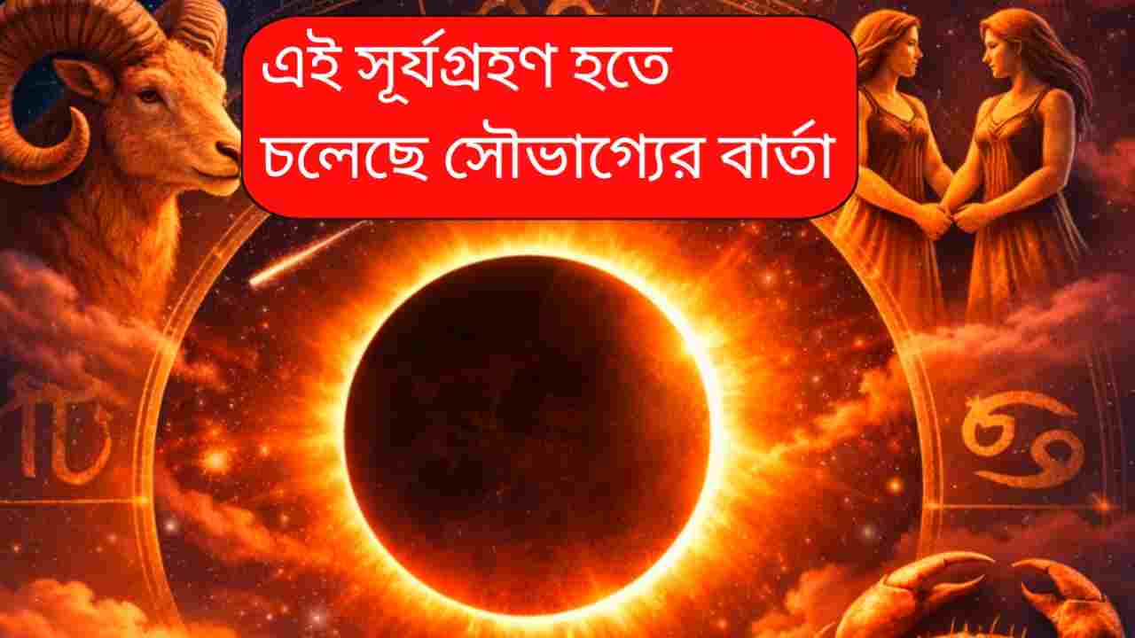 বছরের প্রথম সূর্যগ্রহণ ২০২৬: ফেব্রুয়ারিতে ভাগ্য খুলবে ৩ রাশির, কেরিয়ারে উন্নতি ও অর্থলাভ