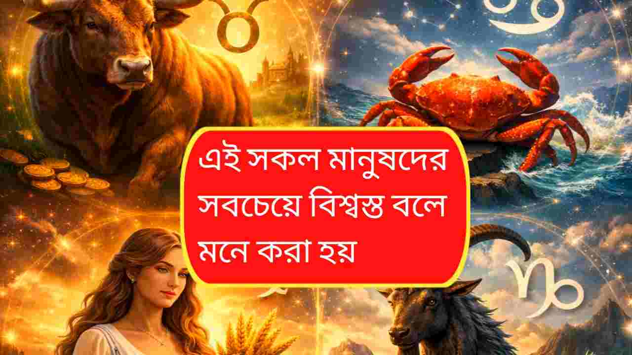 সবচেয়ে বিশ্বস্ত রাশি: এই ৪ রাশির মানুষদের ভরসা করলে ঠকবেন না
