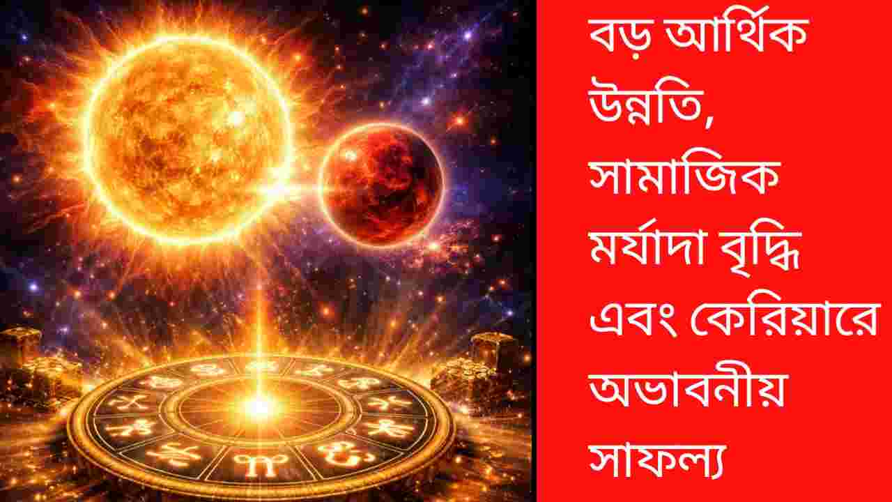 মঙ্গলাদিত্য রাজযোগ ২০২৬: সূর্য–মঙ্গলের যুতিতে বদলাবে ভাগ্য, রাজা হবে এই ৫ রাশি