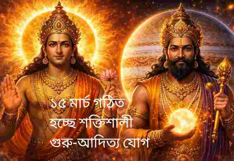 ১৫ মার্চ গুরু-আদিত্য যোগে ভাগ্যোদয়, অর্থ ও খ্যাতিতে উজ্জ্বল ৫ রাশি
