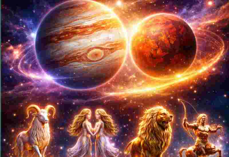 বৃহস্পতি-মঙ্গলের যুগল প্রভাব: বুদ্ধি, কর্ম ও অর্থভাগ্যে উন্নতির ইঙ্গিত চার রাশিতে