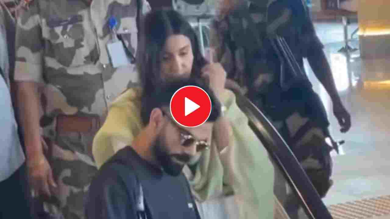 জার্মান সুন্দরী বিতর্ক ভুলে ‘রোমান্টিক’ মোডে বিরাট! বিমানবন্দরে কী করলেন দেখুন