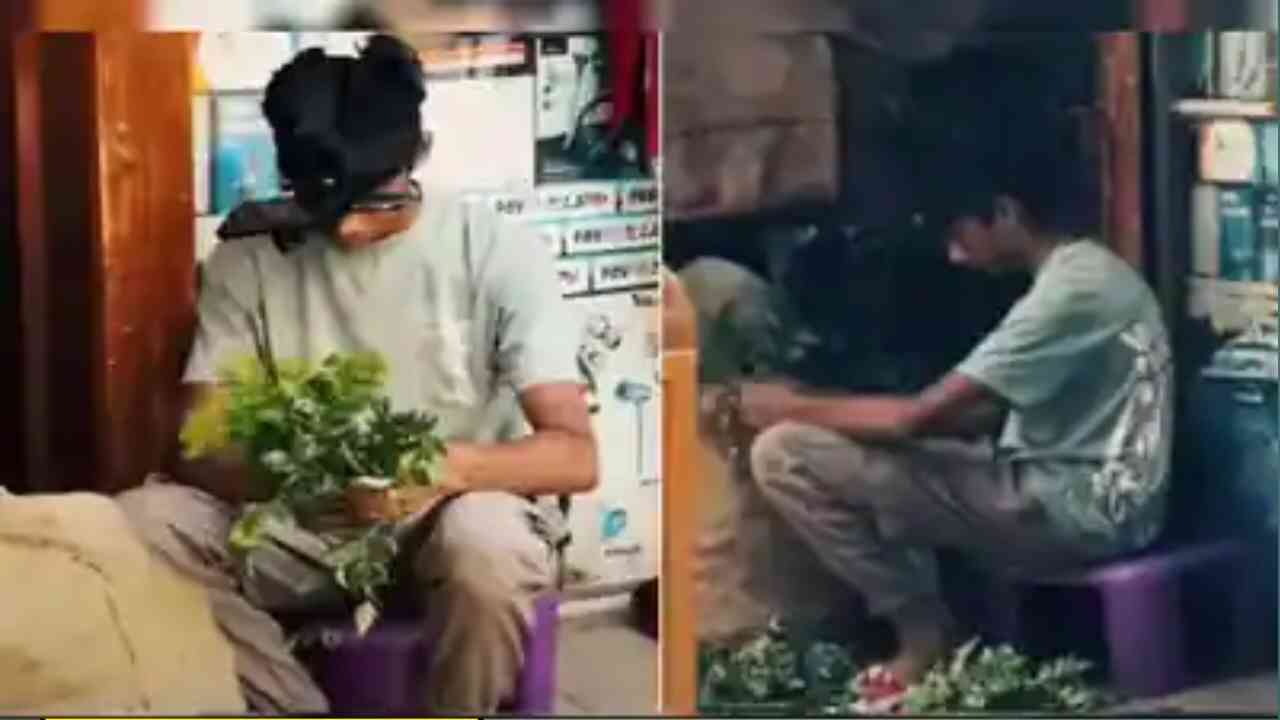 ঘণ্টায় ৩৫০ টাকা! মাথায় অদ্ভুত যন্ত্র পরে কী করছেন এই সবজি বিক্রেতা?