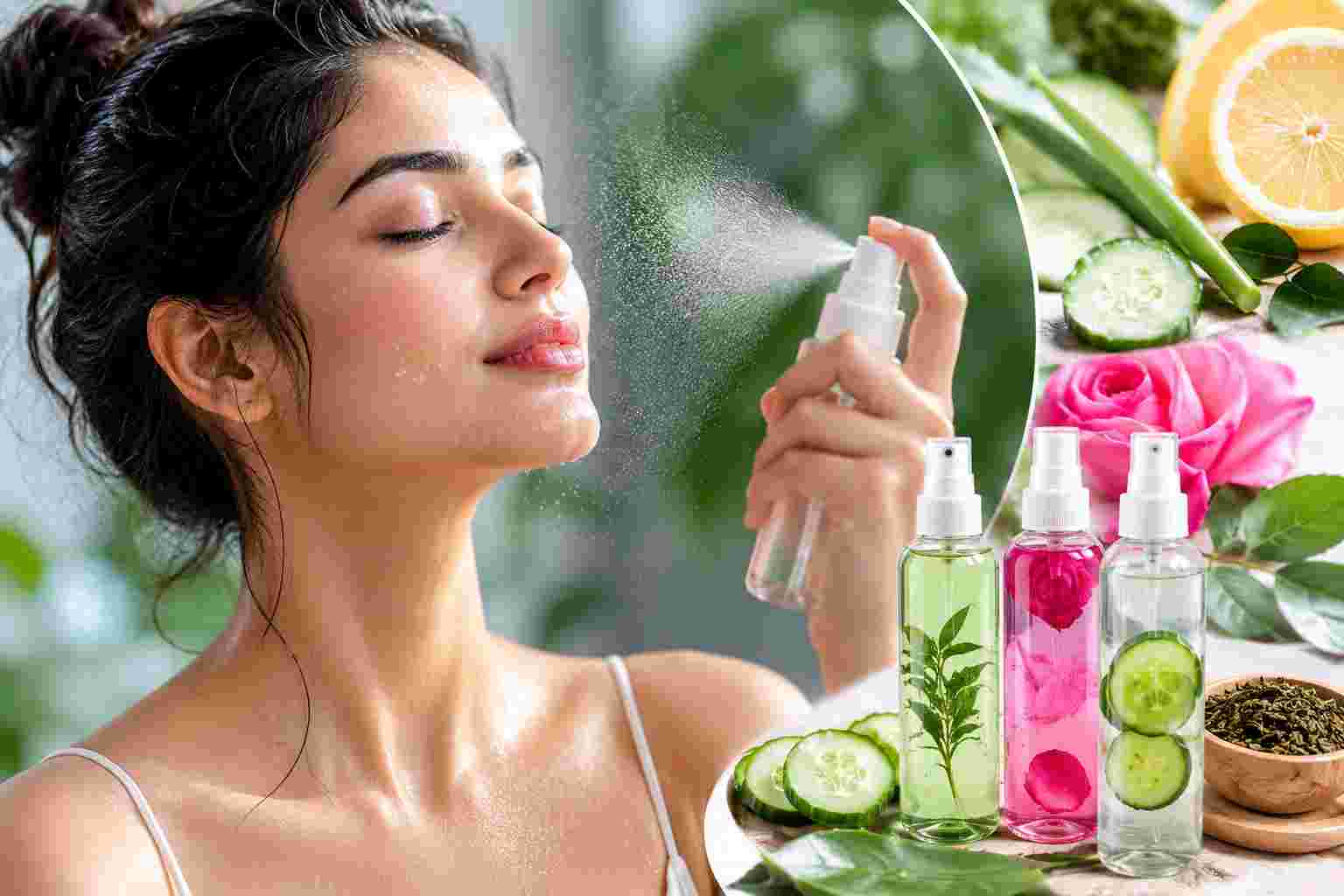 Lifestyle: ঘামে বারবার মেকআপ নষ্ট হচ্ছে? ত্বকের ধরন অনুযায়ী ঘরোয়া ভেষজ সেটিং স্প্রে বানানোর সহজ উপায়