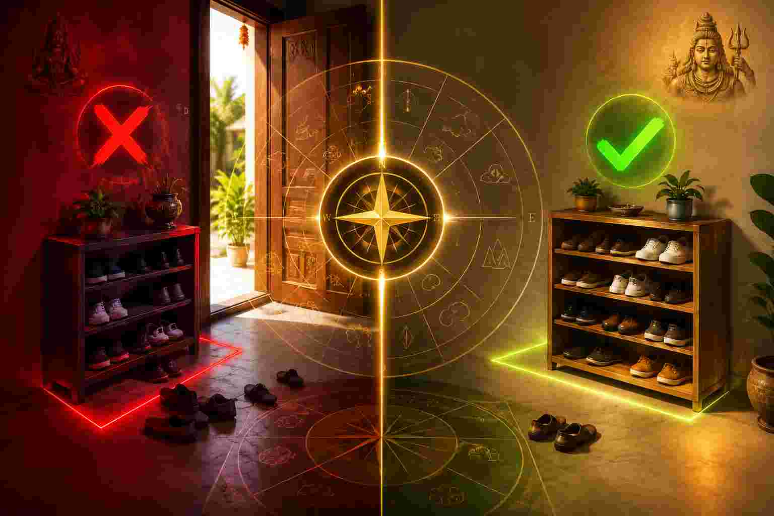 Vastu: জুতোর র‍্যাক রাখার ভুলেই বাড়ছে অশান্তি? বাস্তুশাস্ত্র অনুযায়ী সঠিক দিক জেনে নিন