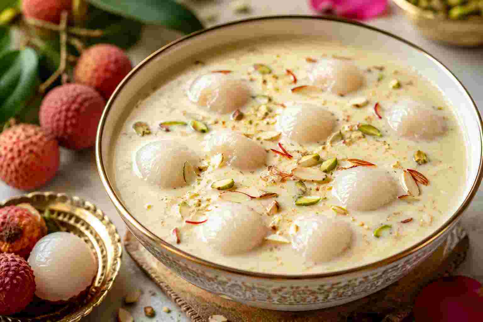 Recipe: জামাইষষ্ঠীতে চমক দিন, ঘরেই বানান ঠান্ডা ঠান্ডা রাবড়ি লিচু
