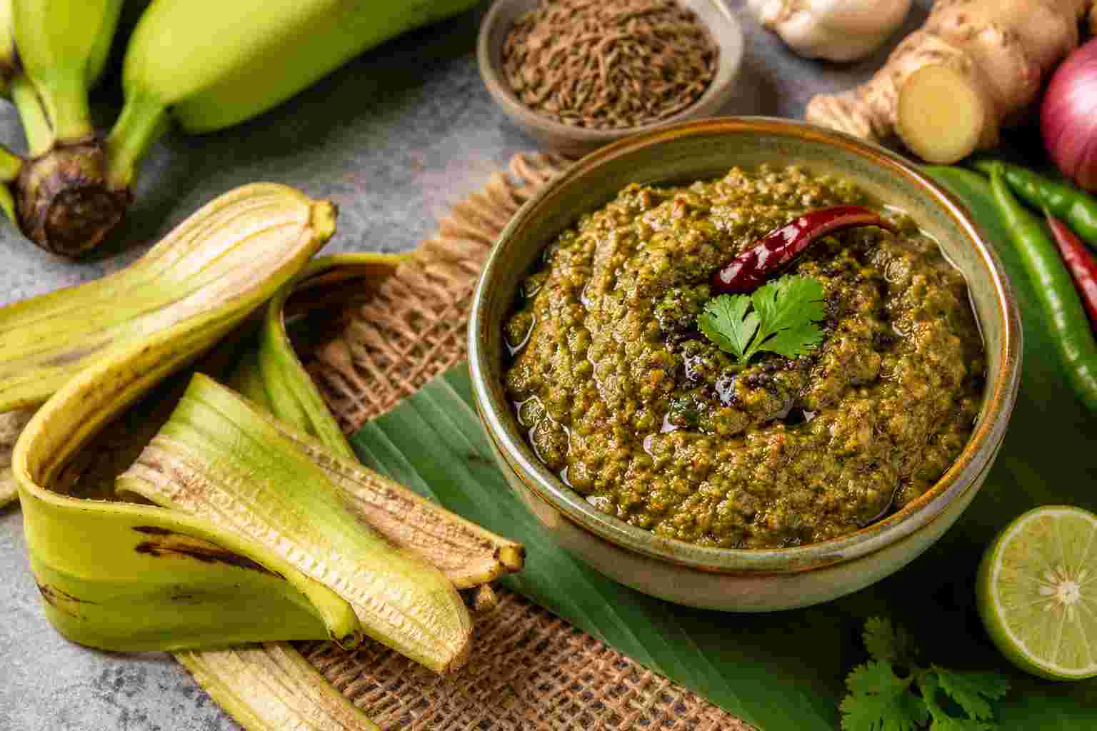 Recipe: কাঁচকলার খোসা আর ফেলবেন না! ঘরেই বানান ঝাল-ঝাল চাটনি, ভাত-রুটির সঙ্গে জমবে দারুণ