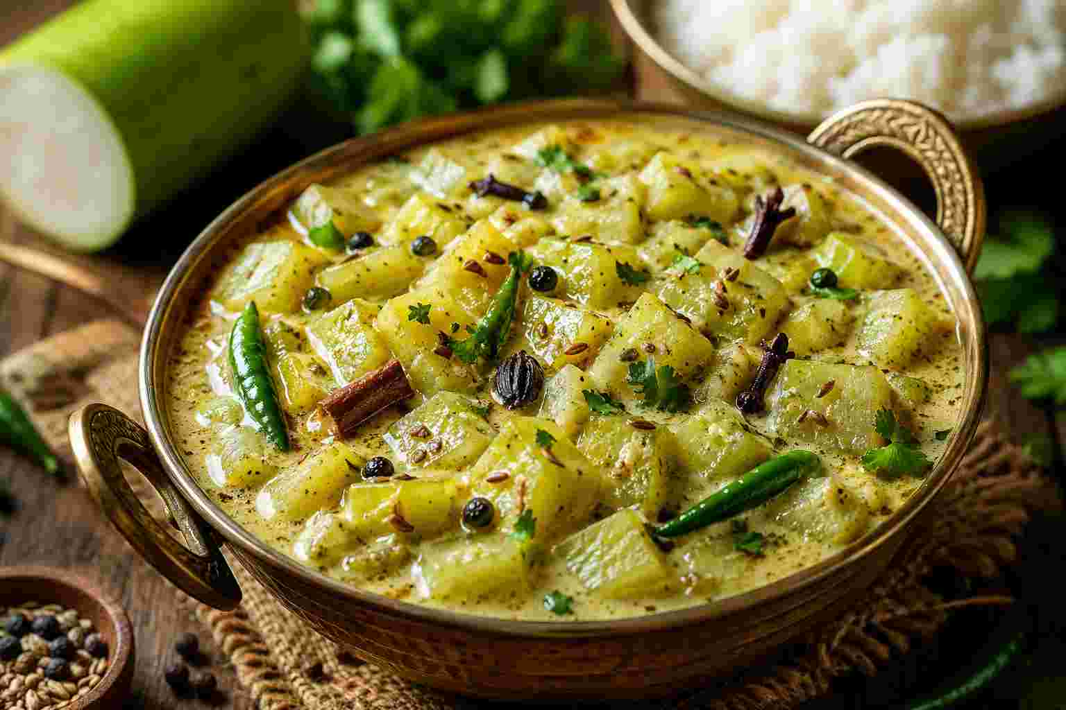Recipe: ঘি ও দুধের ছোঁয়ায় লাউয়ের ডালনা: ছুটির দুপুরে গরম ভাতের সঙ্গে জমে উঠুক নিরামিষ ভোজ