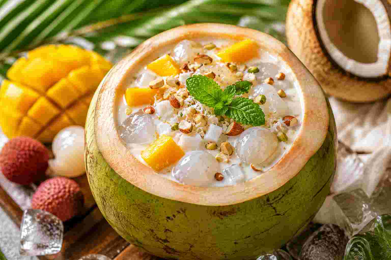 Recipe: নেটদুনিয়ায় ঝড় তোলা ‘জঙ্গল ড্রিঙ্ক’! ডাব, আম-লিচু আর তালশাঁসে ঘরেই বানান দুবাই-অনুপ্রাণিত পানীয়
