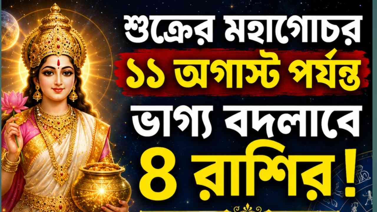 ১১ অগাস্ট পর্যন্ত ভাগ্য খুলবে ৪ রাশির, আসছে ধন-সম্পদের জোয়ার