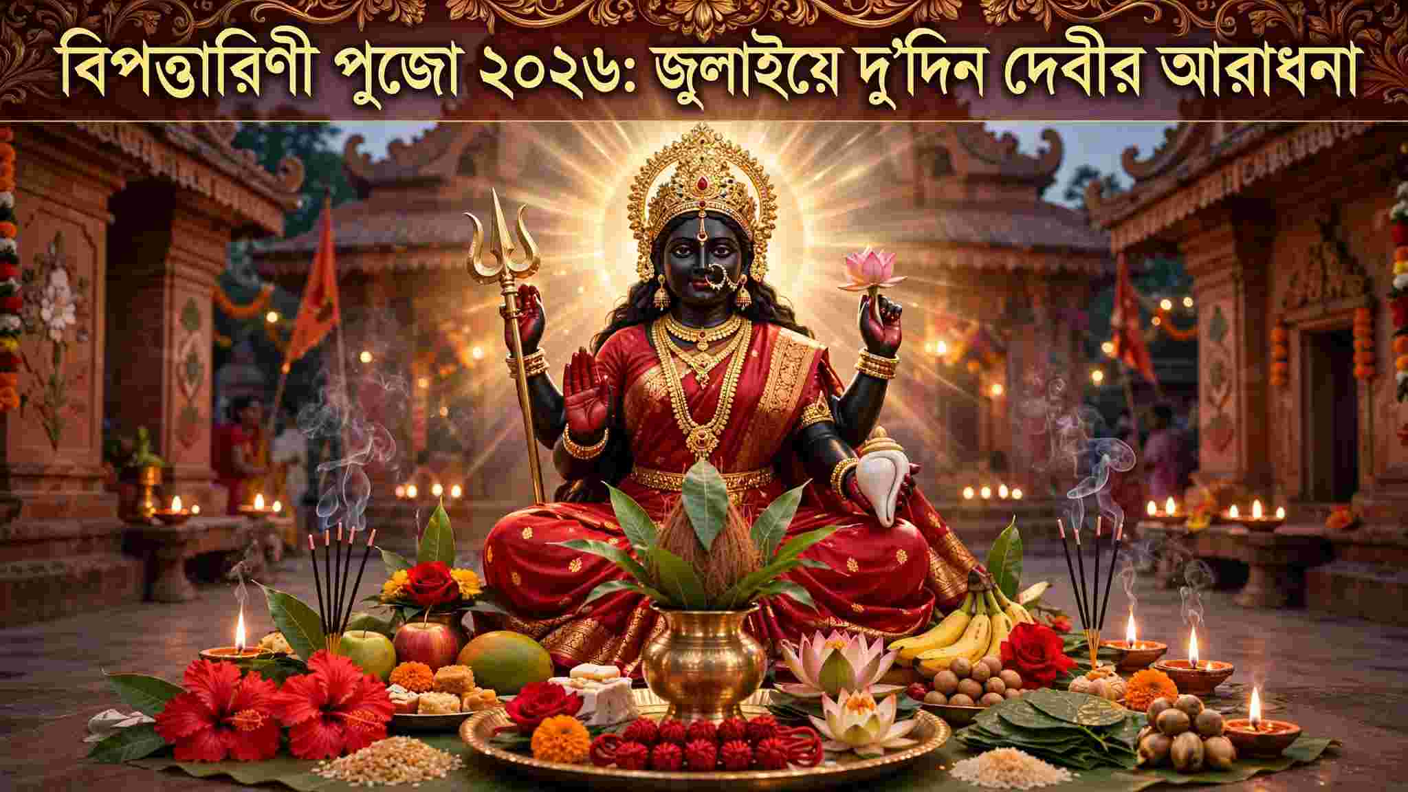 বিপত্তারিণী পুজো ২০২৬: জুলাইয়ে দু’দিন দেবীর আরাধনা, জেনে নিন দিনক্ষণ, শুভ সময় ও ব্রতের নিয়ম