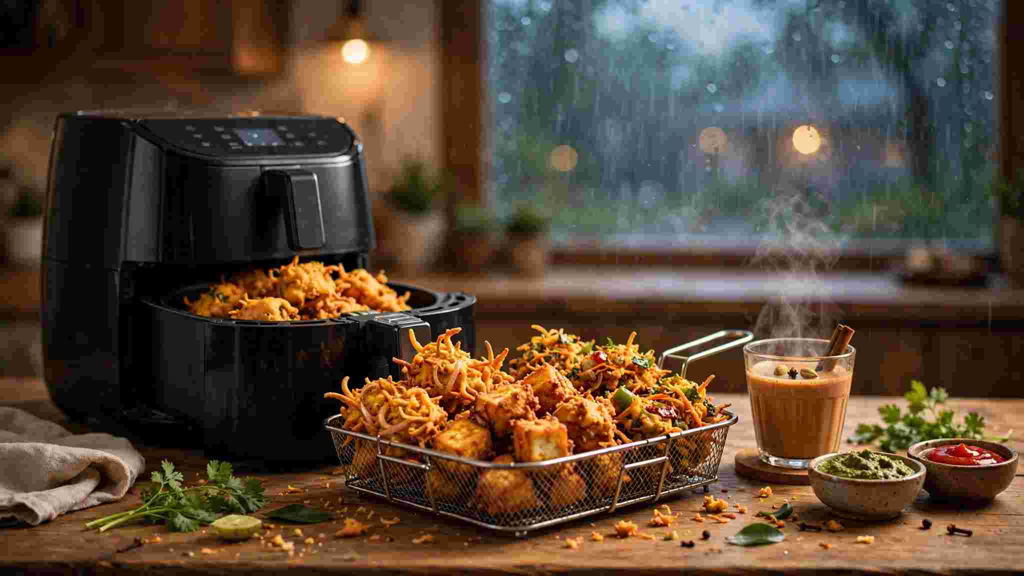 Recipe: ডুবো তেলে ভাজার ঝামেলা নেই! এয়ার ফ্রায়ারেই বানিয়ে ফেলুন ৩ রকমের মুচমুচে পকোড়া