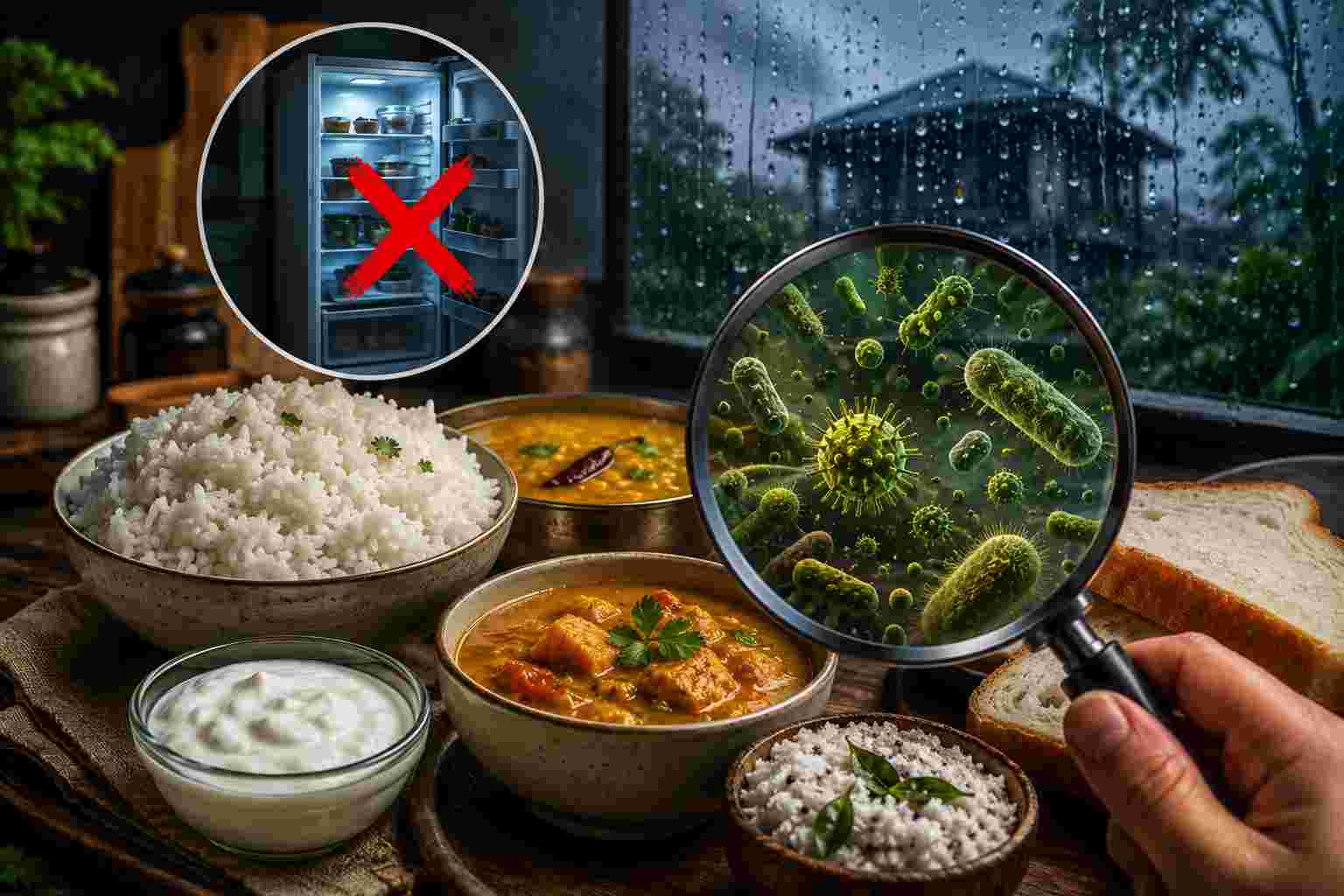 বর্ষায় রান্না করা খাবার বাইরে রাখছেন? একটি ভুলেই বাড়তে পারে ফুড পয়জনিংয়ের ঝুঁকি