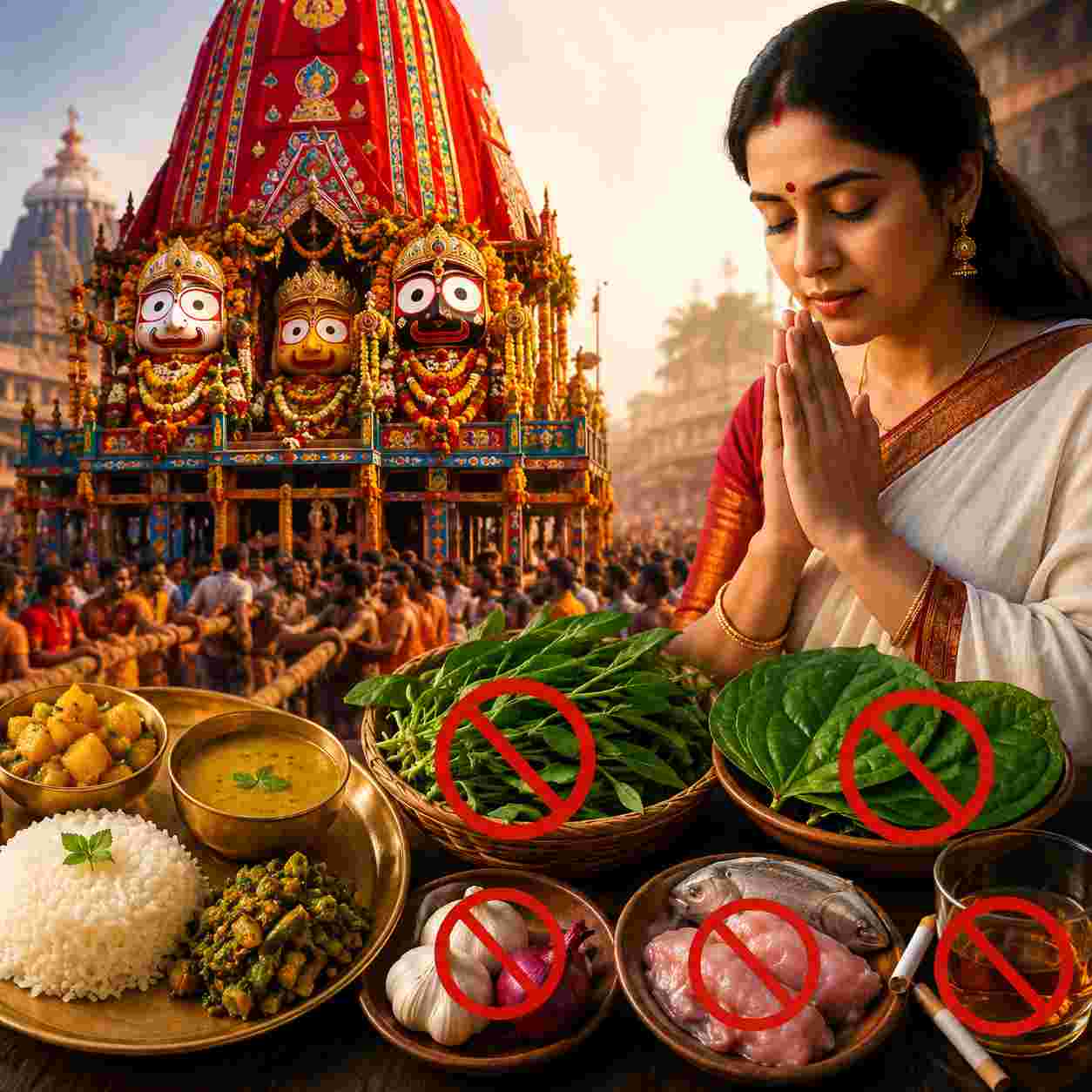 রথযাত্রায় শুধু আমিষ নয়, এই ২ ধরনের শাকও এড়িয়ে চলার পরামর্শ, কী বলছে ধর্মীয় প্রথা?