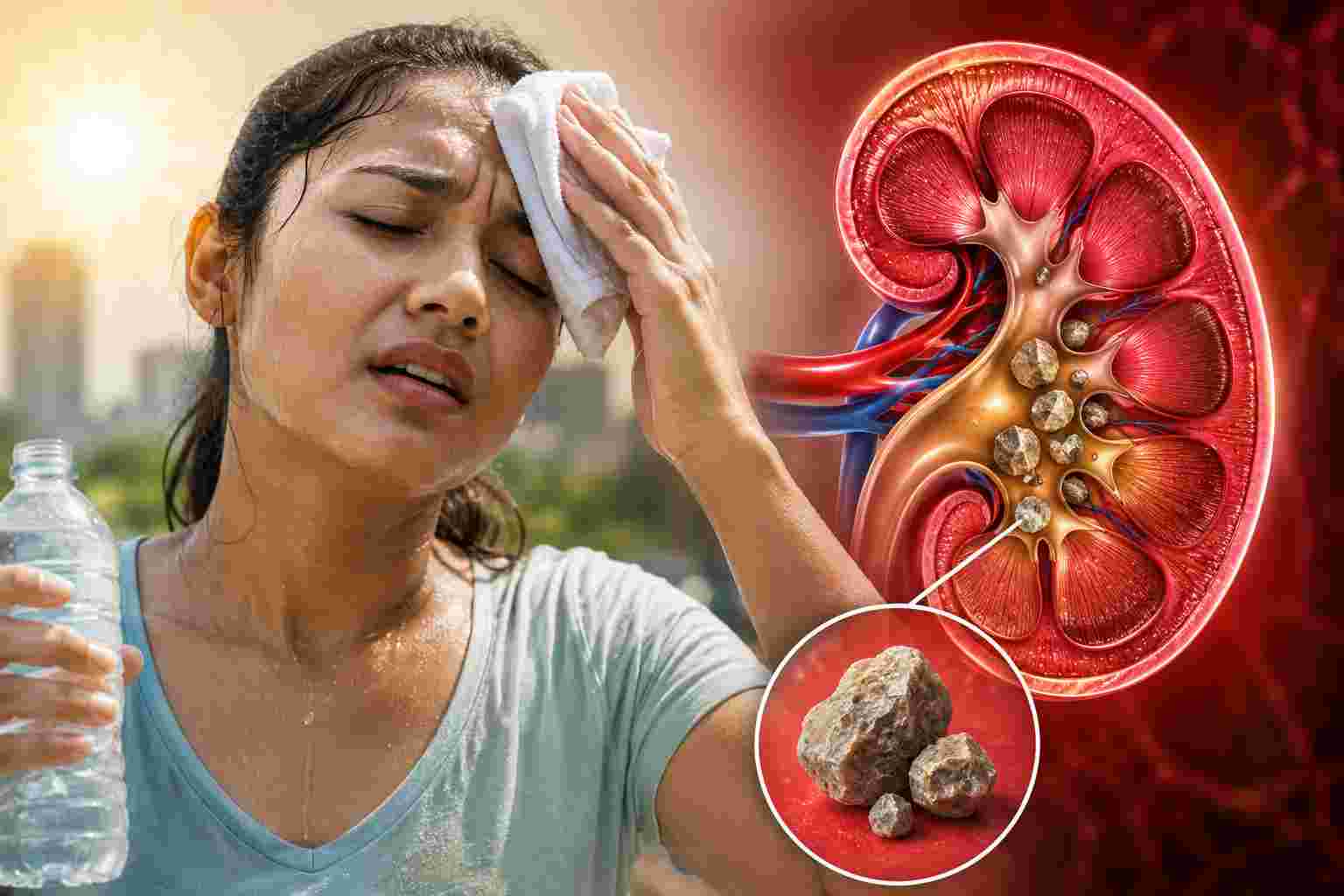 ভ্যাপসা গরমে অতিরিক্ত ঘাম কি কিডনিতে পাথরের ঝুঁকি বাড়ায়? জানুন চিকিৎসকদের পরামর্শ