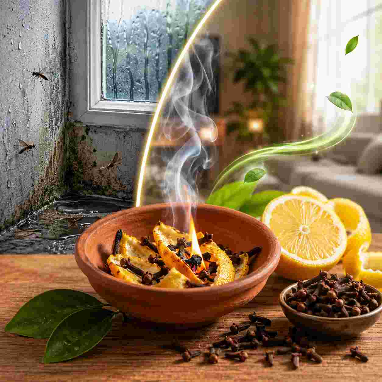 বর্ষায় ঘরের স্যাঁতস্যাঁতে গন্ধ ও পোকামাকড়ের উপদ্রব কমাতে লেবু-লবঙ্গের সহজ ঘরোয়া উপায়