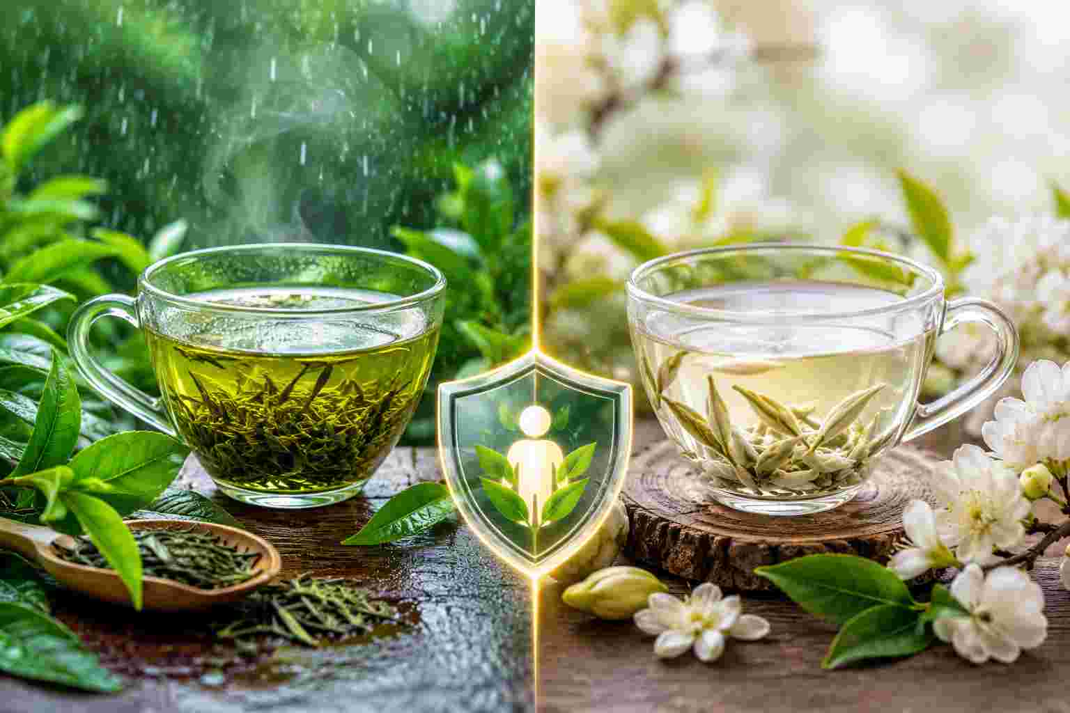 বর্ষায় রোগ প্রতিরোধ ক্ষমতা বাড়াতে গ্রিন টি নাকি হোয়াইট টি? কোন চা বেশি উপকারী জানুন