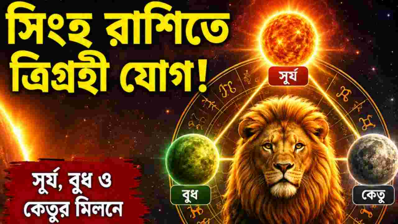 আগামীকাল সিংহ রাশিতে ত্রিগ্রহী যোগ, ধনবর্ষার সম্ভাবনা ৩ রাশির ভাগ্যে