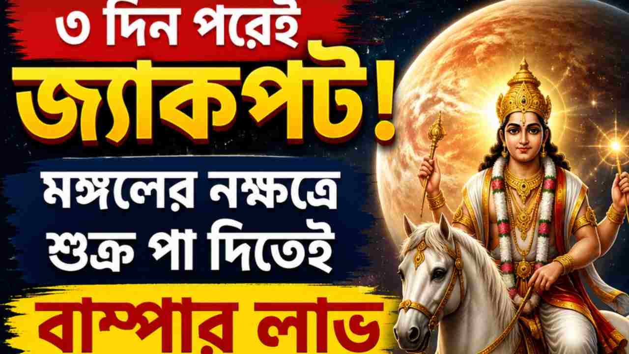 Shukra Nakshatra Parivartan 2026: ৩ দিন পরেই জ্যাকপট! মঙ্গলের নক্ষত্রে শুক্র, বাম্পার লাভ ৩ রাশির