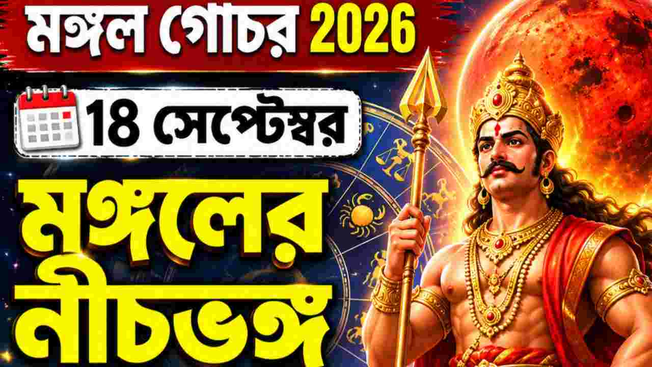 Mangal Gochar 2026: ১৮ সেপ্টেম্বর নীচভঙ্গ রাজযোগ, লাভ ৩ রাশির