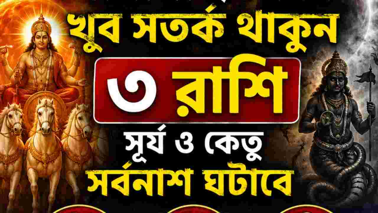 ১৭ সেপ্টেম্বর থেকে ২৬ দিন সাবধান! সূর্য-কেতুর যোগে বিপদ বাড়তে পারে এই ৩ রাশির