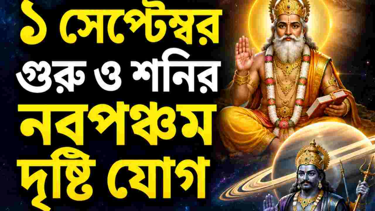 Navpancham Drishti Yog 2026: ১ সেপ্টেম্বর গুরু-শনির নবপঞ্চম দৃষ্টি, ৪ রাশির ভাগ্যে বড় পরিবর্তন